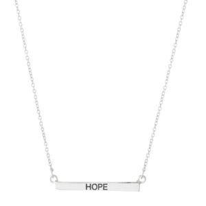 Hope Block Necklace